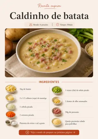 Caldinho de batata — ingredientes